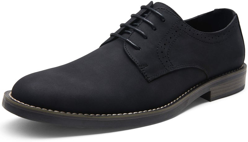 Jousen Men's Black Dress Shoes Suede Casual Dress Shoes for Men(AMY709 Black 12) - Image 1